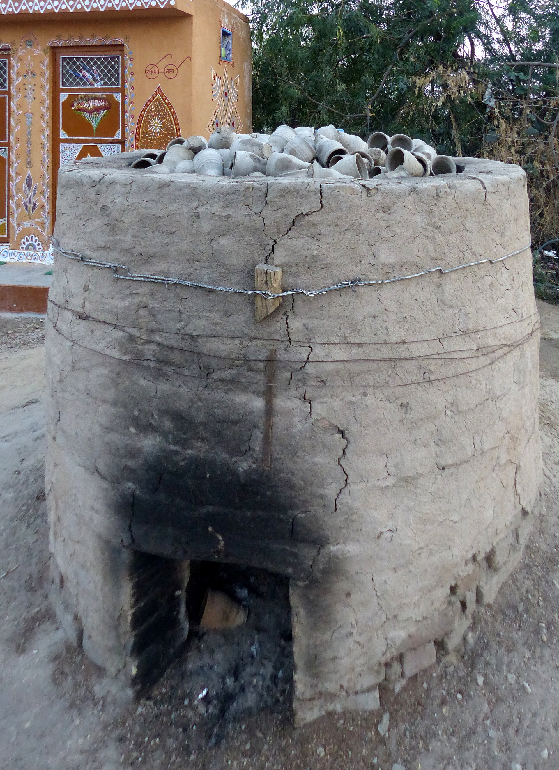 Loading the kiln